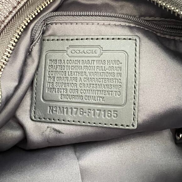 Coach Brooke Metallic Silver Pewter Hobo Shoulder Bag Purse Shiny Y2K - Picture 9 of 9